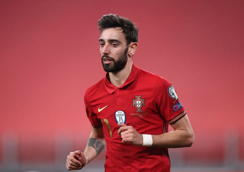 Portugal's Bruno Fernandes was denied with a stunning save late on